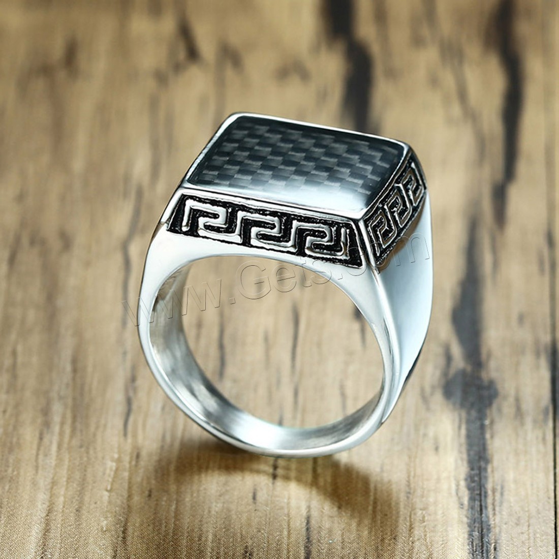 Нержавеющая сталь Человек палец кольцо, нержавеющая сталь, Другое покрытие, разный размер для выбора & Мужский & чернеют, 13mm, продается PC