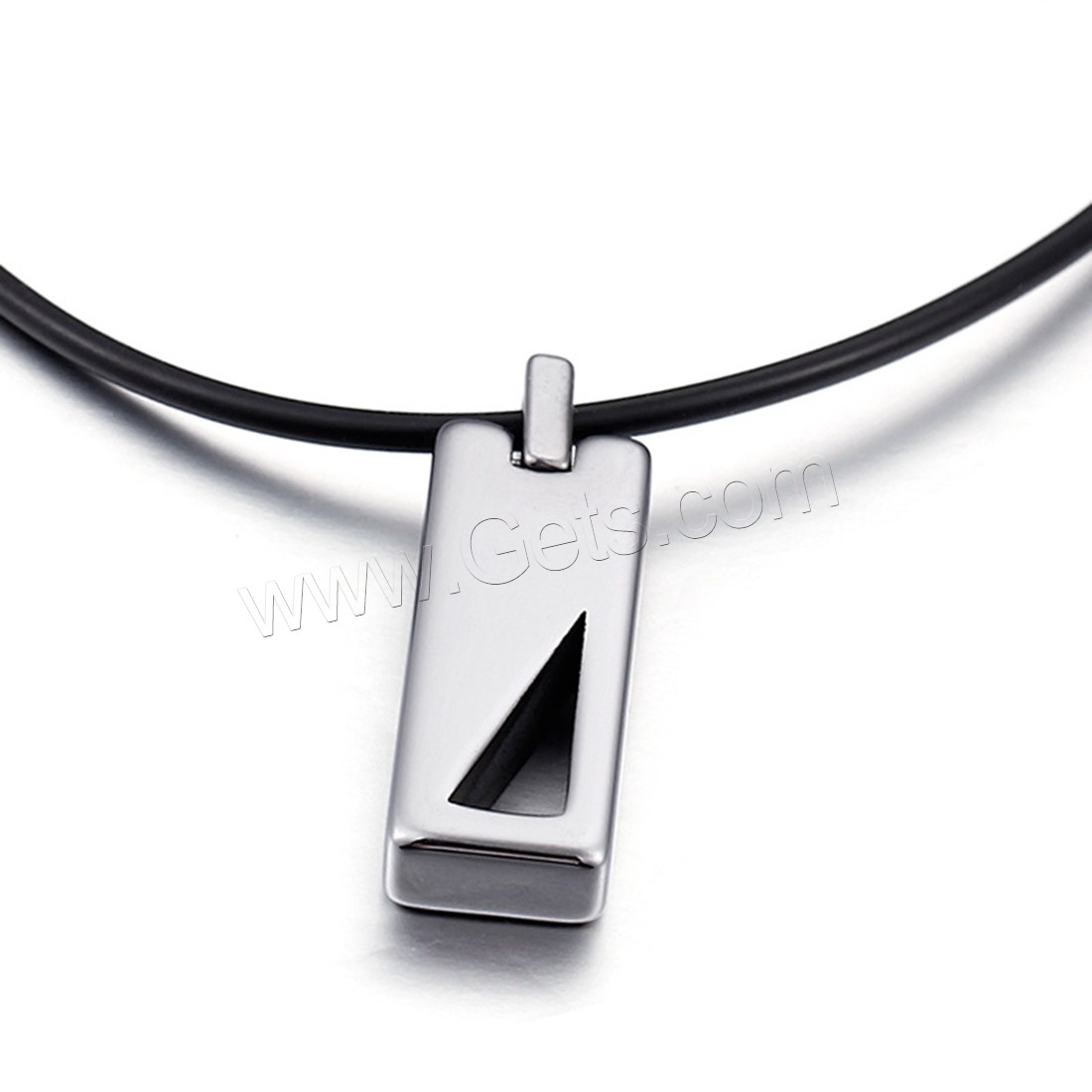 Tungsten Steel Necklace, with leather cord, Unisex & different styles for choice, Length:Approx 18 Inch, Sold By Strand