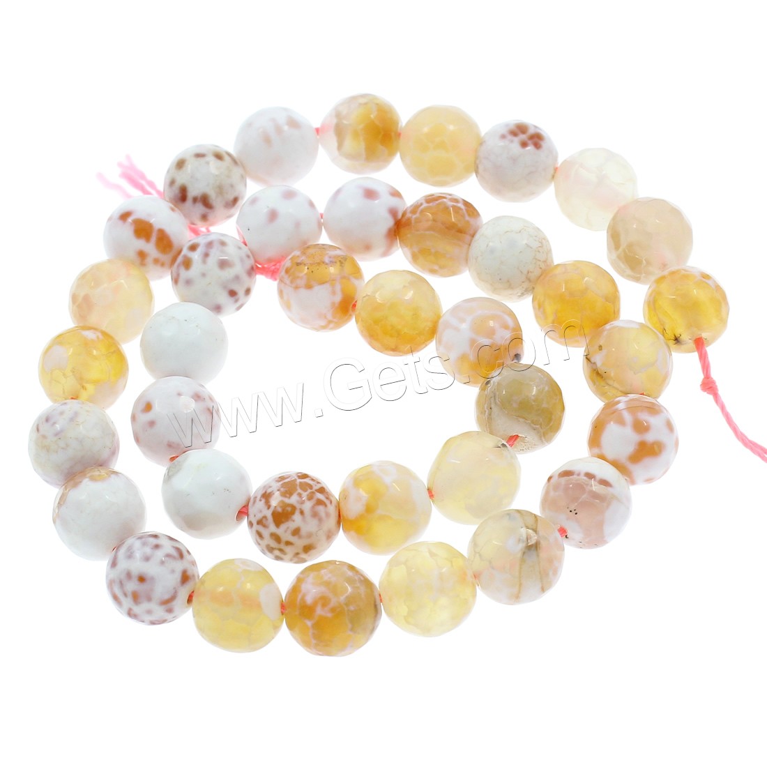 Natural Fire Agate Beads, Round, different size for choice & faceted, more colors for choice, Hole:Approx 1mm, Length:Approx 15.3 Inch, Sold By Strand