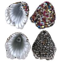 Rhinestone Clay Pave Bead Cap, with Resin Approx 1.5mm 