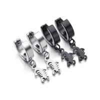 Stainless Steel Huggie Hoop Earring, 316L Stainless Steel, Scorpion, plated, Unisex 