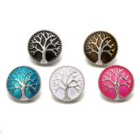 Jewelry Snap Button, Zinc Alloy, Flat Round, platinum color plated, enamel lead & cadmium free, 18mm 