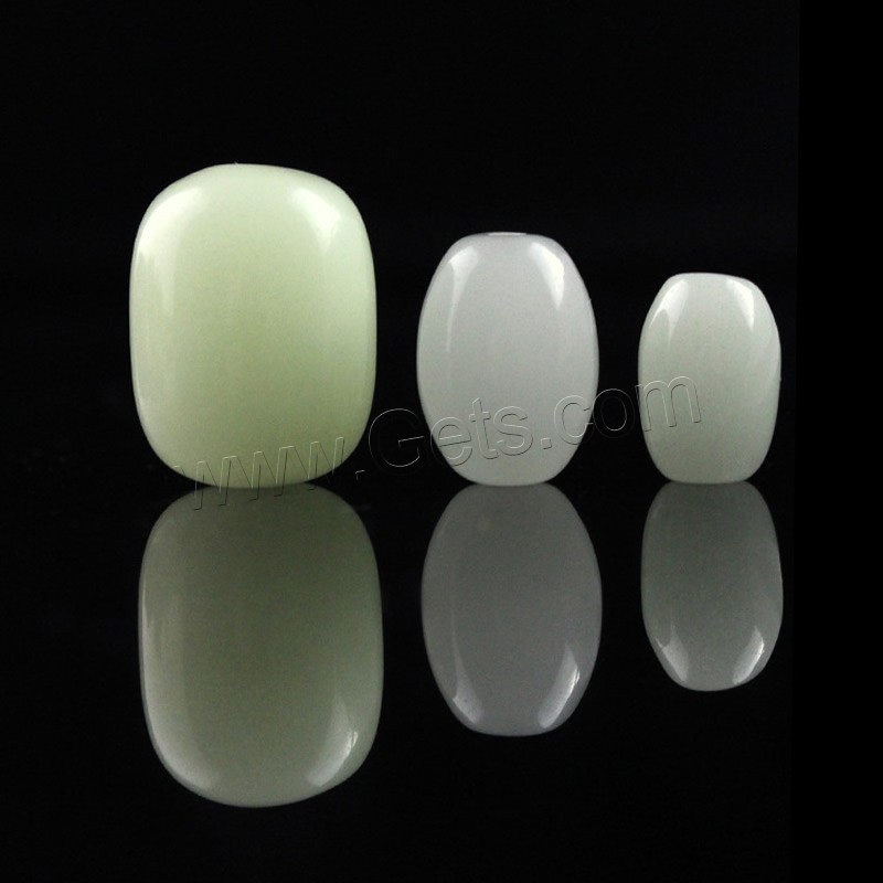 Флуоресцентный порошок камень Бусины, Цилиндрическая форма, разный размер для выбора & блестящий в ночи, Много цветов для выбора, отверстие:Приблизительно 1mm, продается PC