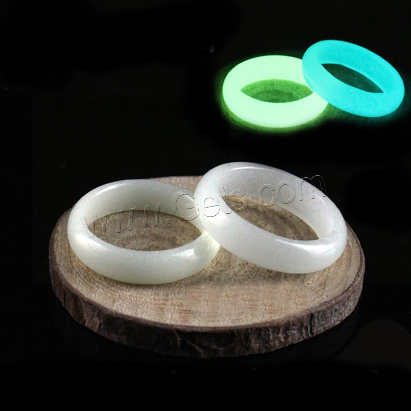 Luminated Finger Ring, Fluorescent Powder Stone, different size for choice, more colors for choice, US Ring Size:6-10, Sold By PC