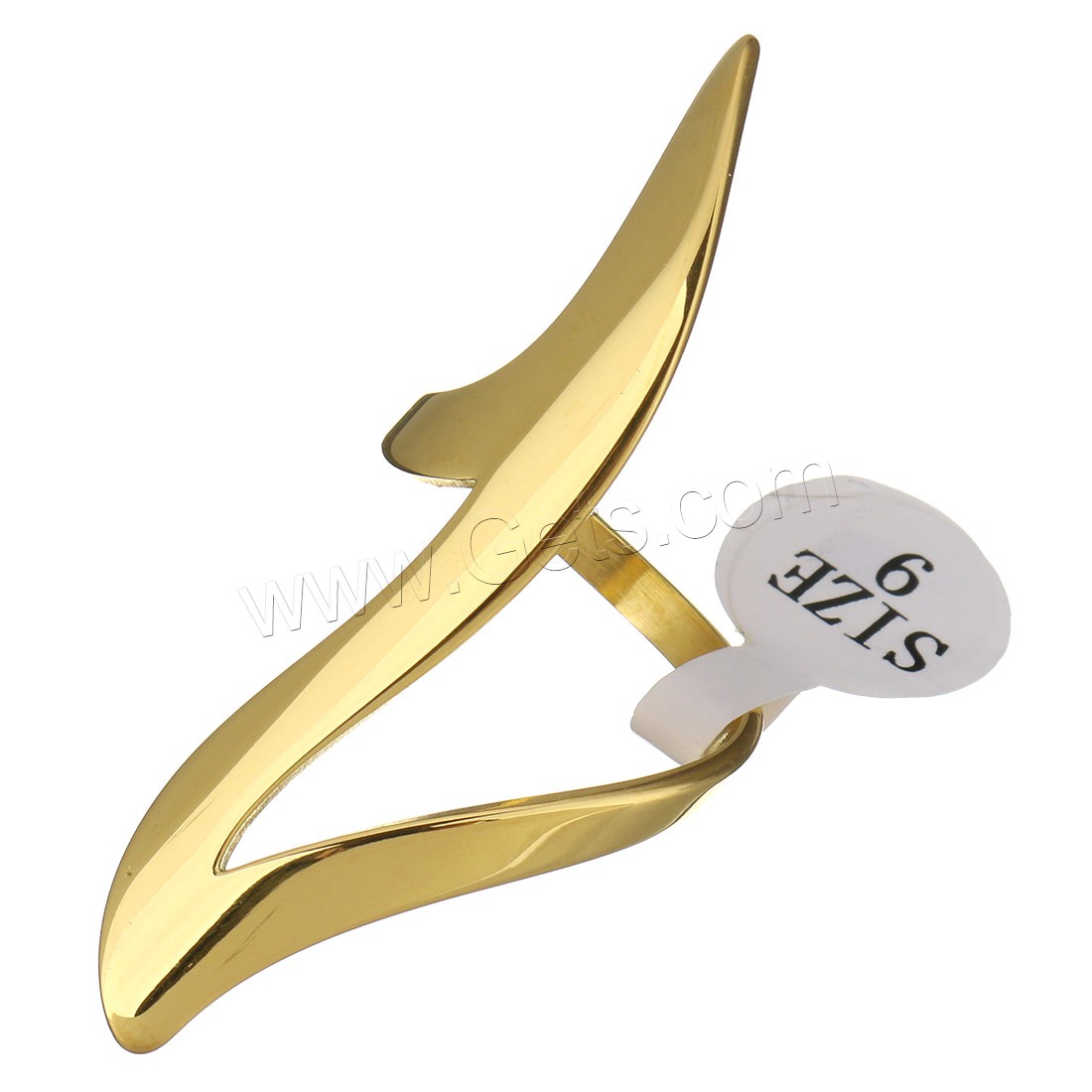 ステンレス指輪, ステンレス, ゴールドメッキ, 異なるサイズの選択 & 女性用, 52mm, 売り手 パソコン
