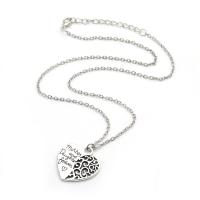 Zinc Alloy Necklace, with 1.96Inch extender chain, Heart, plated, oval chain & for woman & hollow Approx 18.1 Inch 