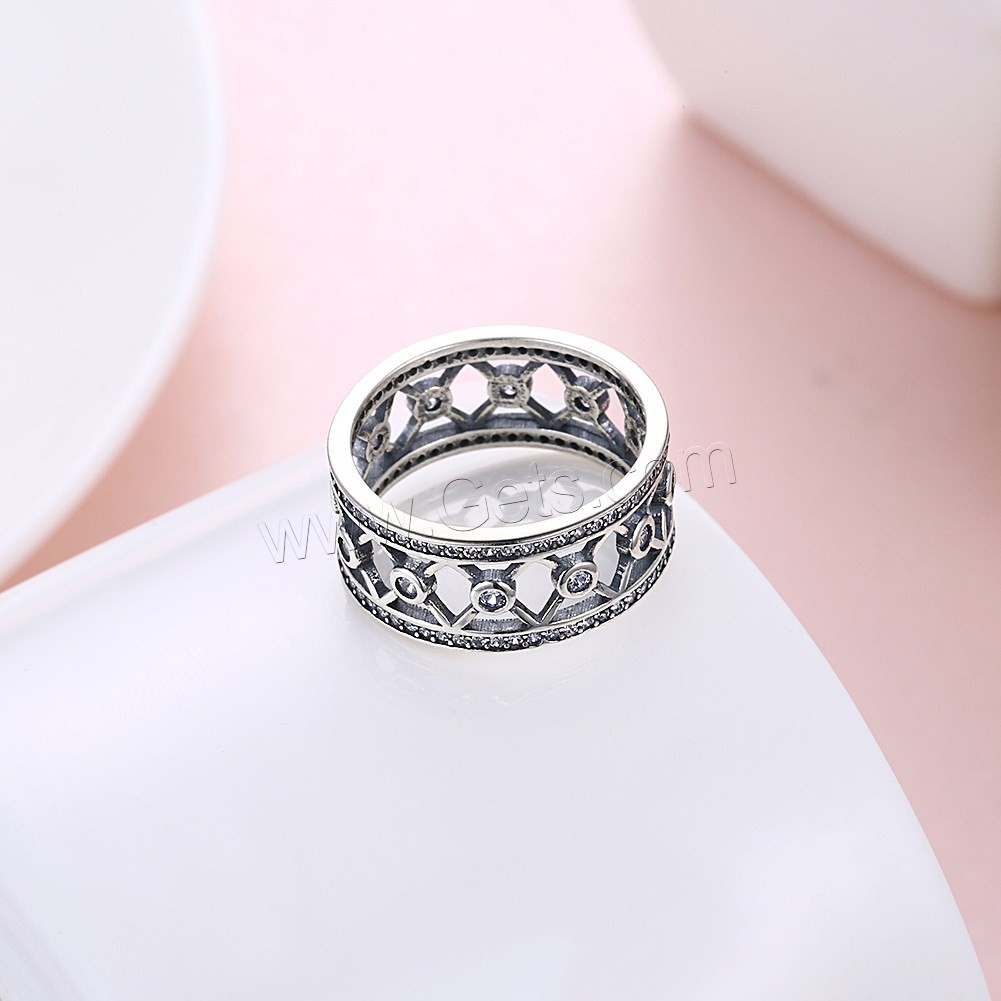 Thailand Sterling Silver, different size for choice & for woman & with cubic zirconia & hollow, 9mm, Sold By PC