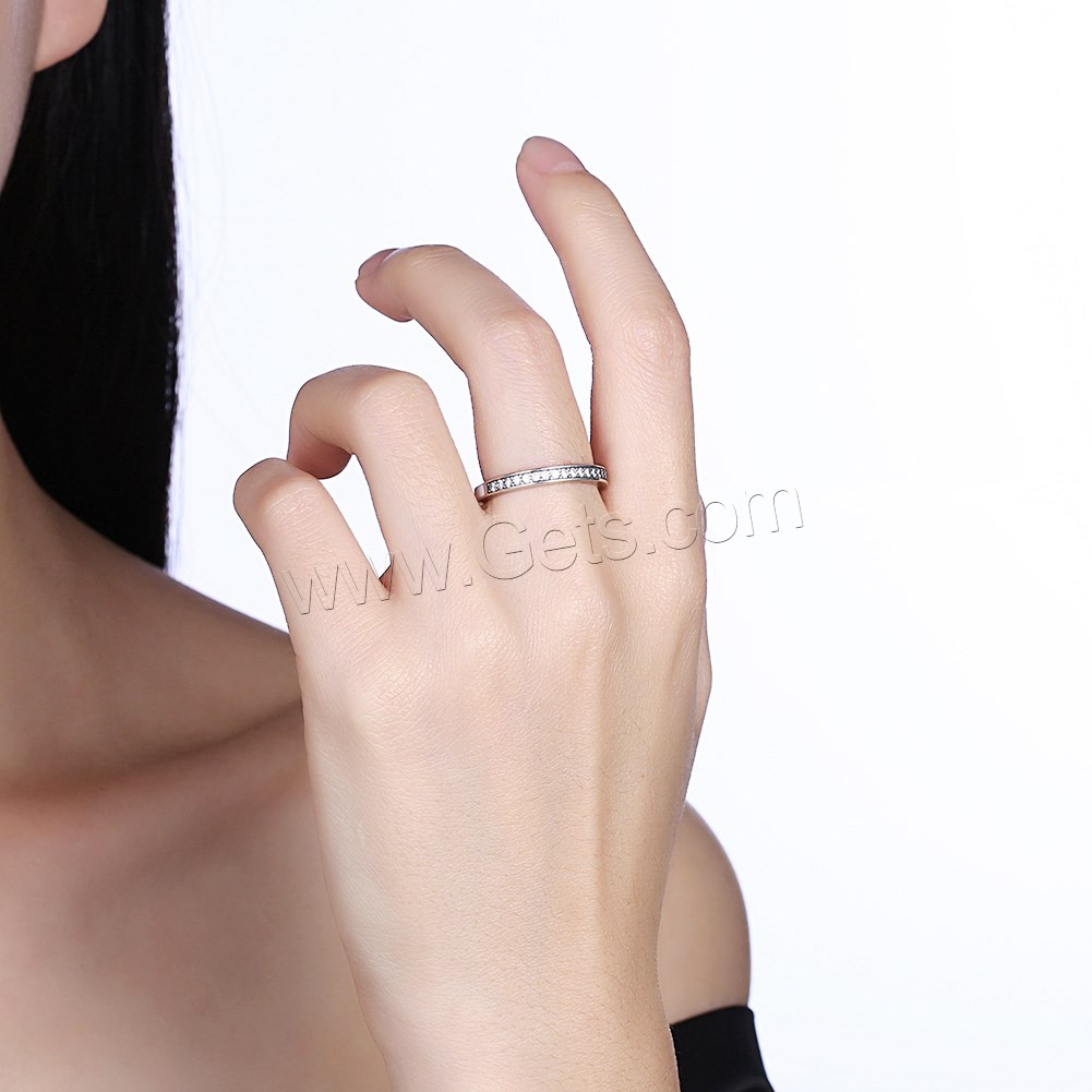 Favourer ®-Fingerring, Thailand, verschiedene Größen vorhanden & Micro pave Zirkonia & für Frau, keine, 3mm, verkauft von PC