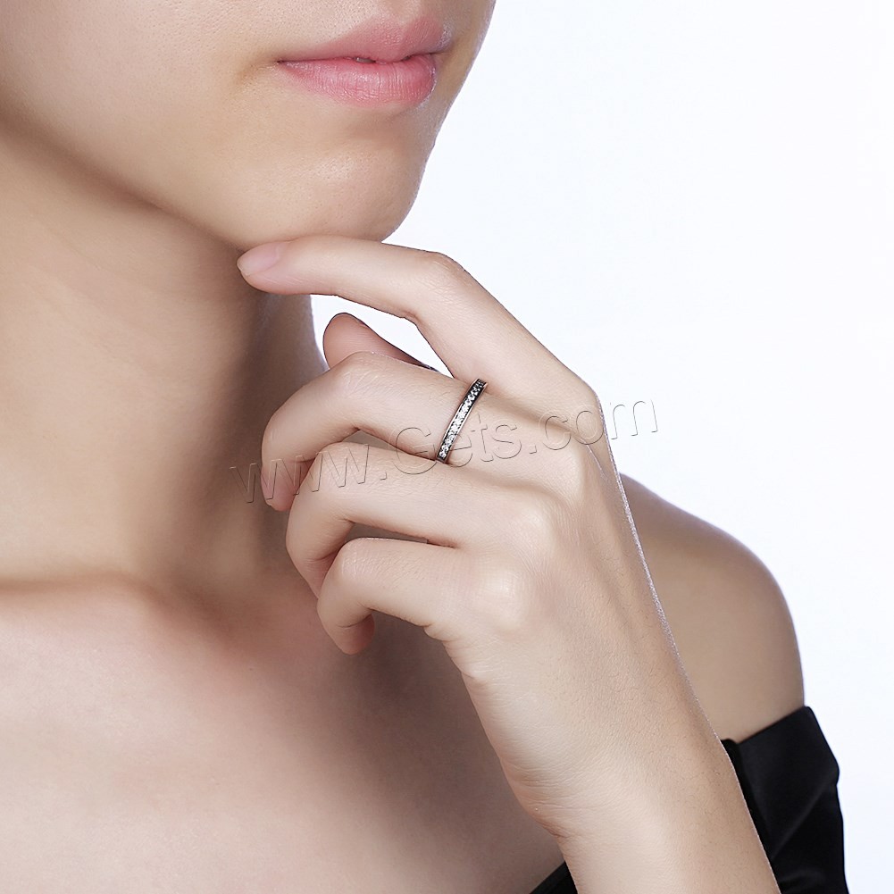 Anillo de dedo de favourer ®, Tailandia, diverso tamaño para la opción & micro arcilla de zirconia cúbica & para mujer, más colores para la opción, 3mm, Vendido por UD