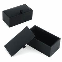 Plastic Cufflinks Gift Box, with Paper, Rectangle 80*40*27 