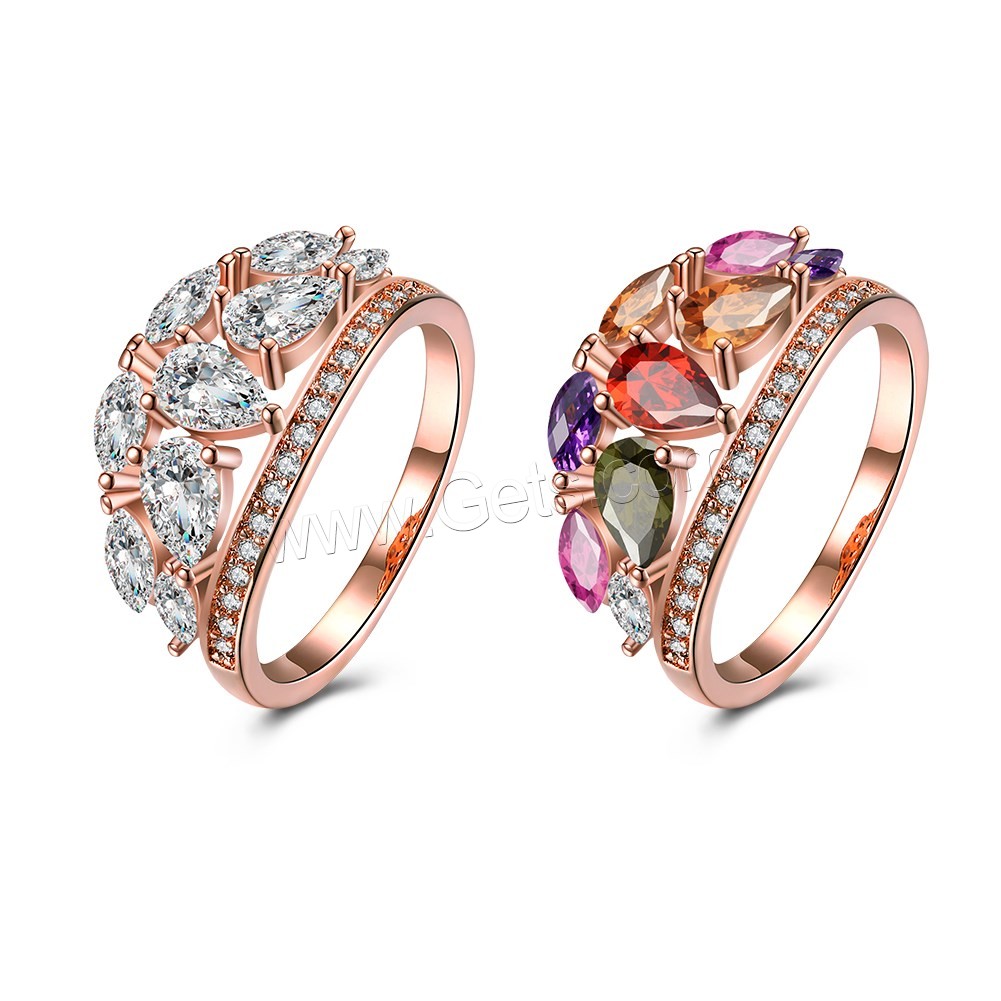 Brass, rose gold color plated, different size for choice & for woman & with cubic zirconia, more colors for choice, 22mm, Sold By PC
