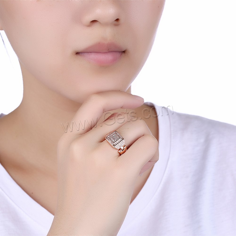 Anillo de dedo de favourer ®, metal, chapado, diverso tamaño para la opción & para mujer & con circonia cúbica, más colores para la opción, 11mm, Vendido por UD