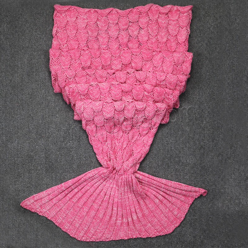 100% Acrylic Mermaid Tail Blankets, with Acrylic, knit, different size for choice, more colors for choice, Sold By Strand
