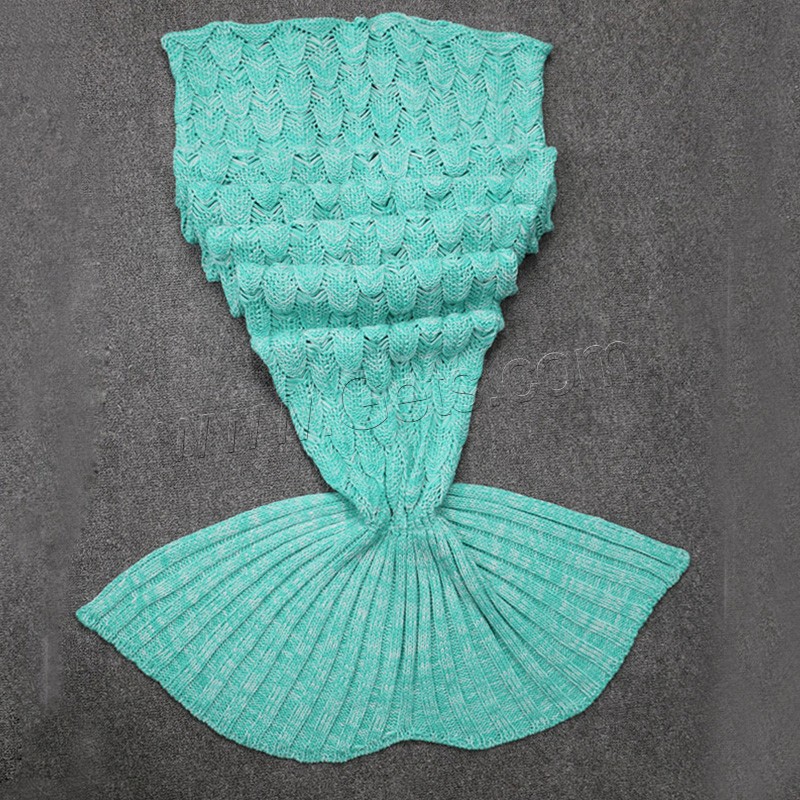 100% Acrylic Mermaid Tail Blankets, with Acrylic, knit, different size for choice, more colors for choice, Sold By Strand