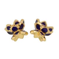Cloisonne Beads, Flower, gold color plated, enamel, nickel, lead & cadmium free Approx 2mm 