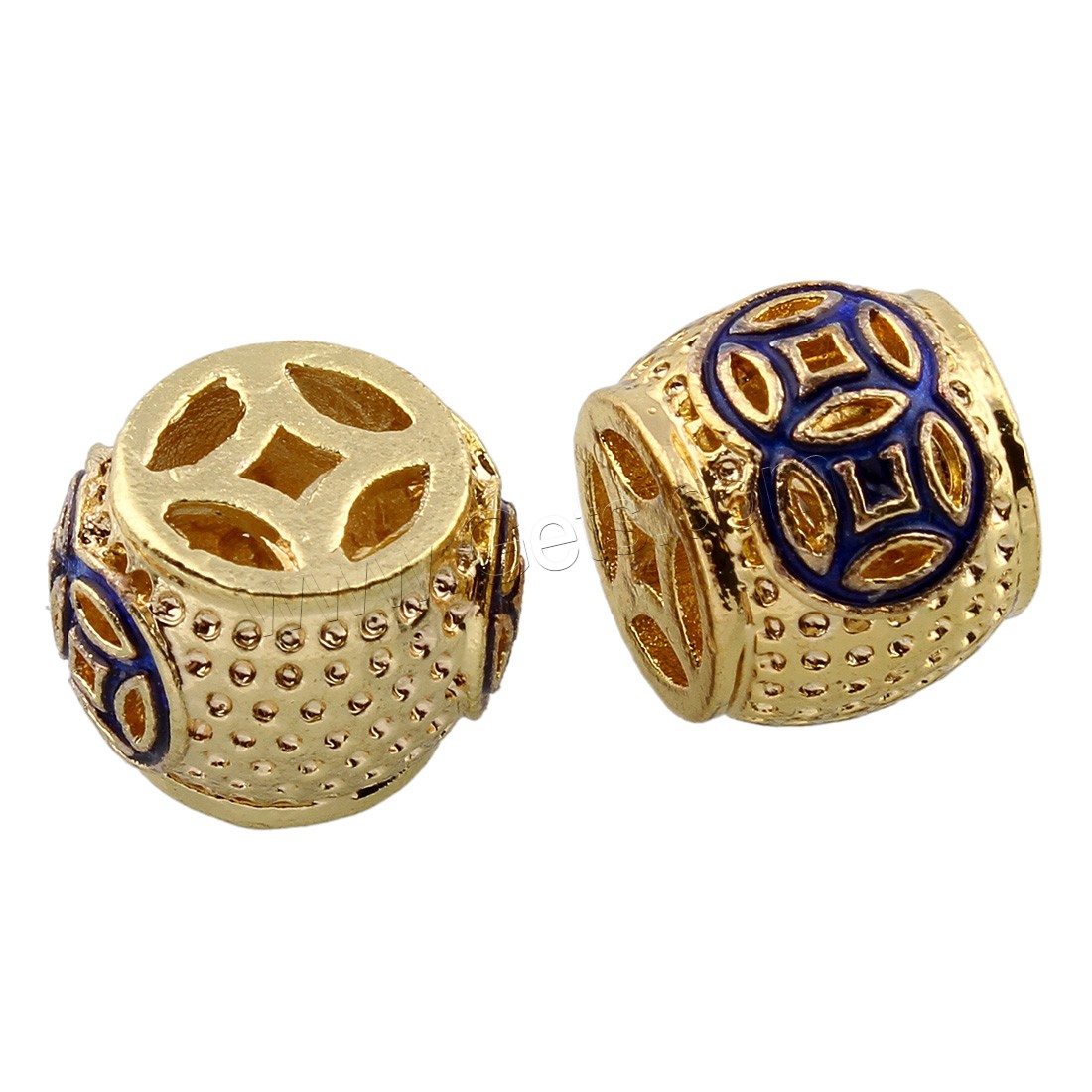 Cloisonne Beads, gold color plated, different size for choice & enamel & hollow, nickel, lead & cadmium free, Hole:Approx 1, 1.5mm, Sold By PC