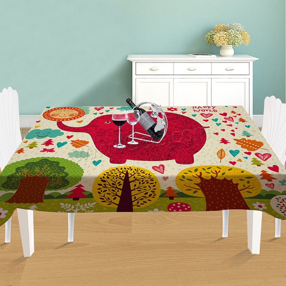 Tela de algodón Mantel de mesa, diverso tamaño para la opción & diferentes patrones para la opción & impermeable, Vendido por UD