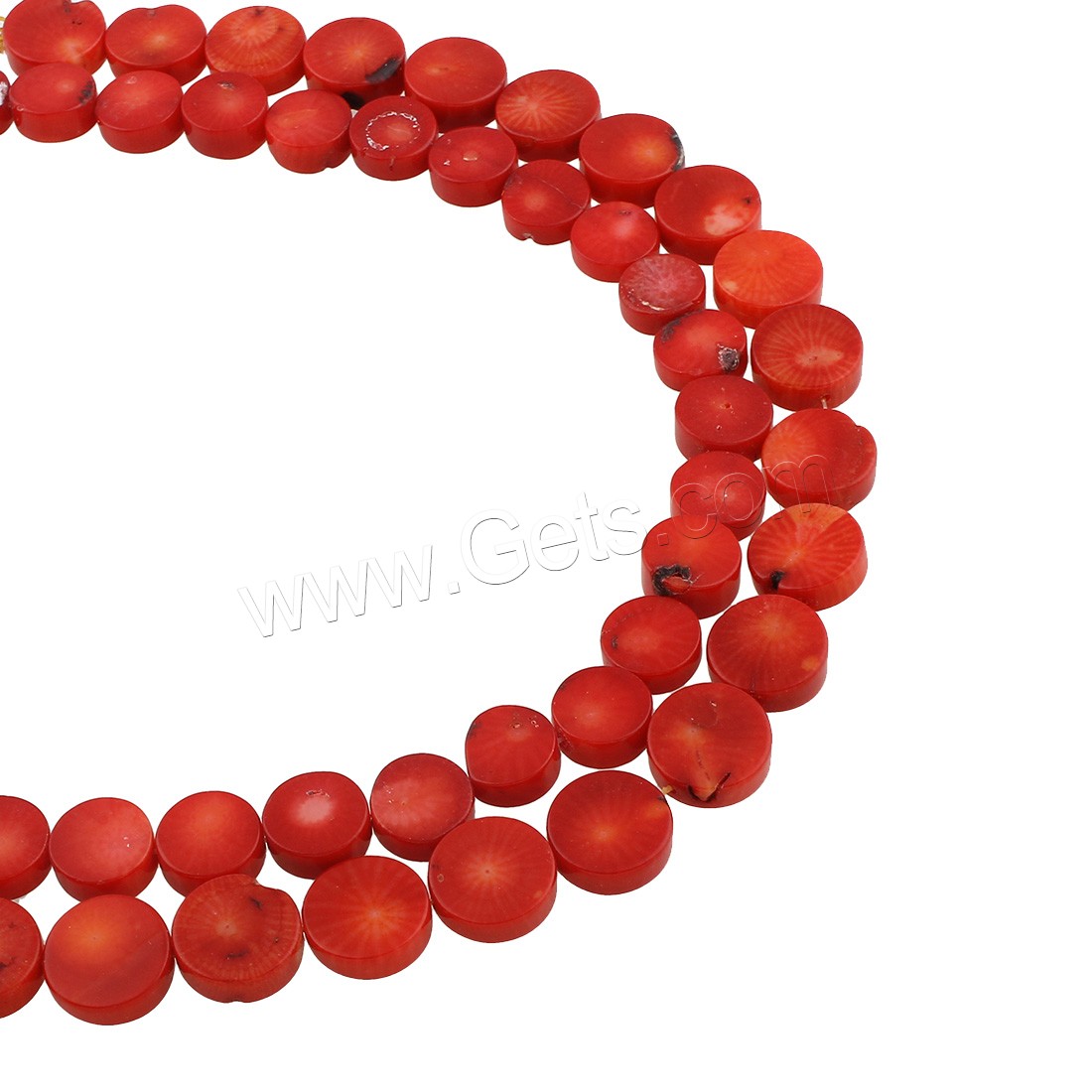 Natural Coral Beads, Flat Round, different size for choice, Hole:Approx 1mm, Length:Approx 15.7 Inch, Sold By Strand