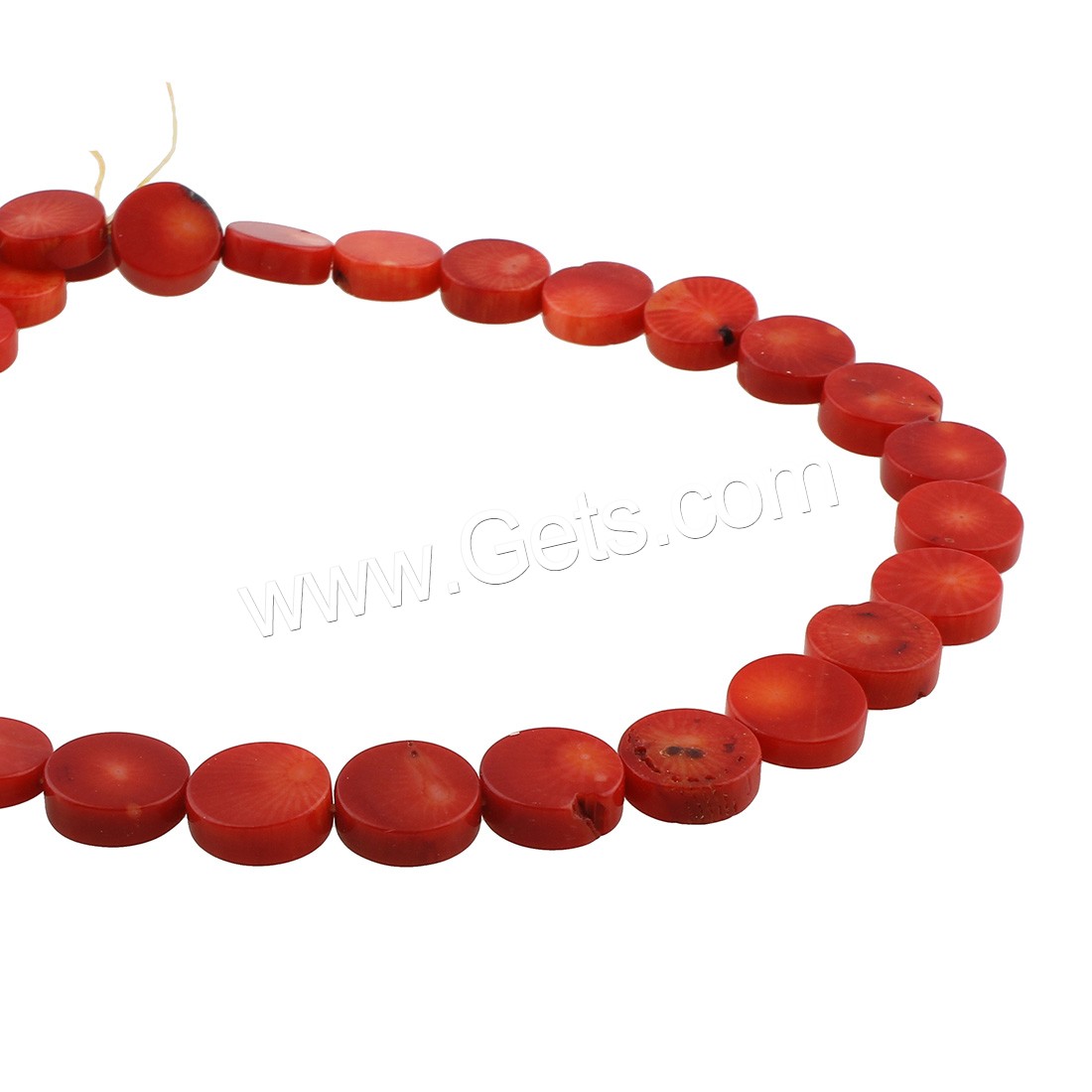 Natural Coral Beads, Flat Round, different size for choice, Hole:Approx 1mm, Length:Approx 15.7 Inch, Sold By Strand