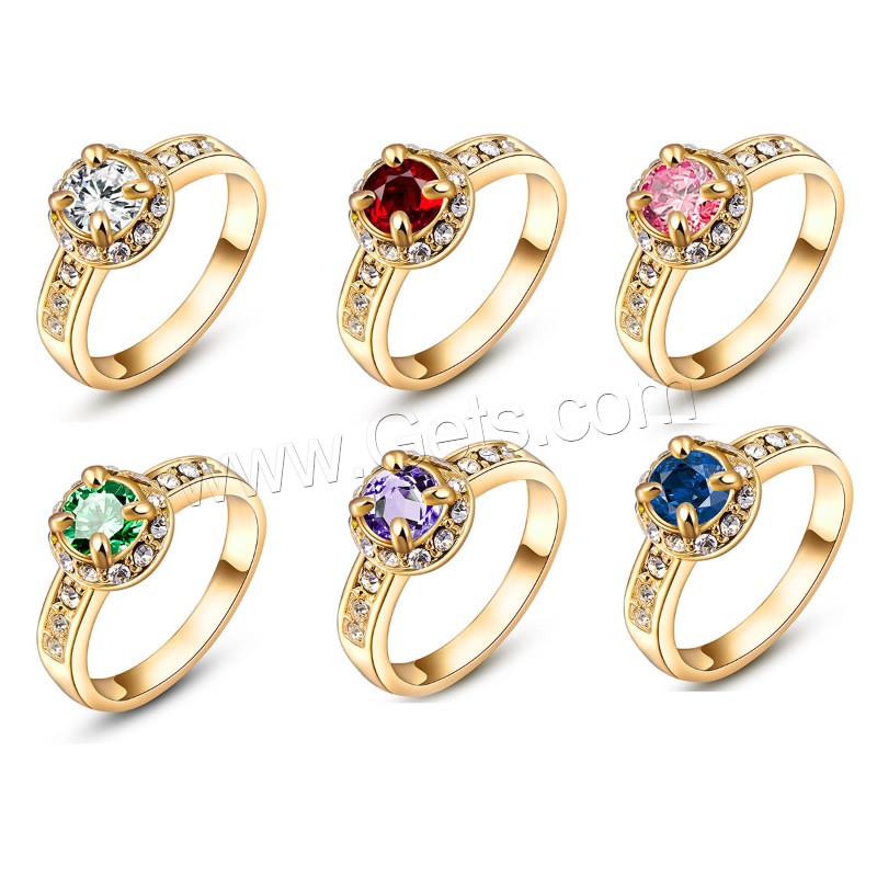 Newegg® Finger Ring, Zinc Alloy, plated, different size for choice & for woman & with rhinestone, more colors for choice, 9x9mm, Sold By PC