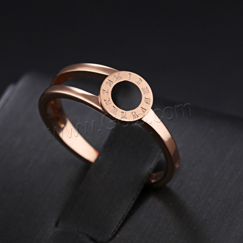 エナメルステンレス鋼指輪, ステンレス, ピンクゴールドメッキ, 女性用, 7mm, 2mm, 売り手 パソコン