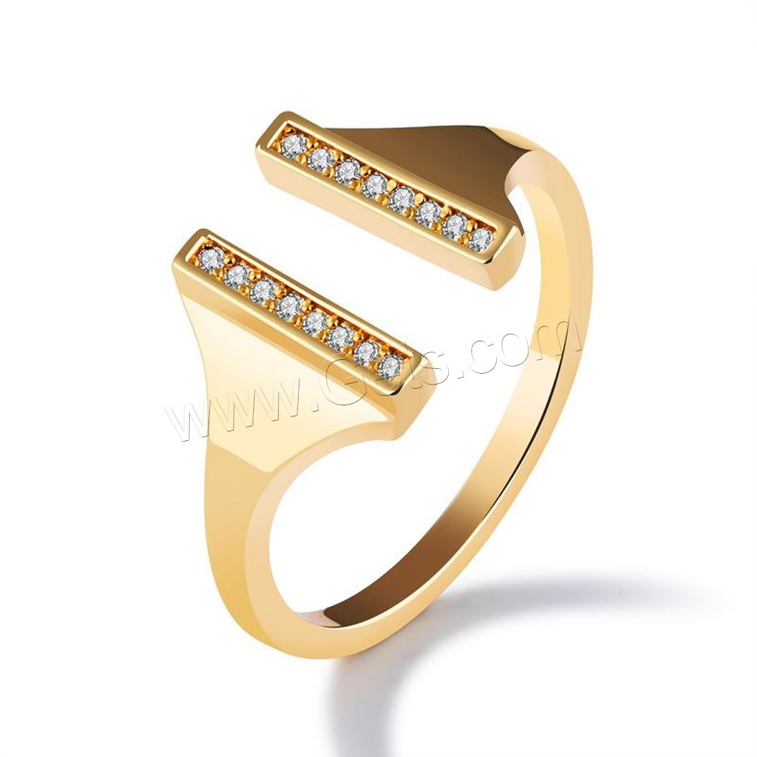 Cubic Zirconia Micro Pave Brass Finger Ring, gold color plated, different size for choice & micro pave cubic zirconia & for woman, nickel, lead & cadmium free, 10mm, Sold By PC