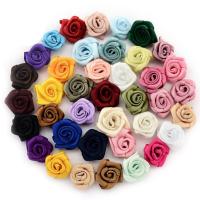 Satinband Dekoration Blumen, für Kinder, gemischte Farben, 17x17mm, verkauft von PC