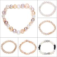 Bracelets de perles, perle d'eau douce cultivée, styles différents pour le choix & pour femme, 8mm Environ 6.5-7.5 pouce, Vendu par brin