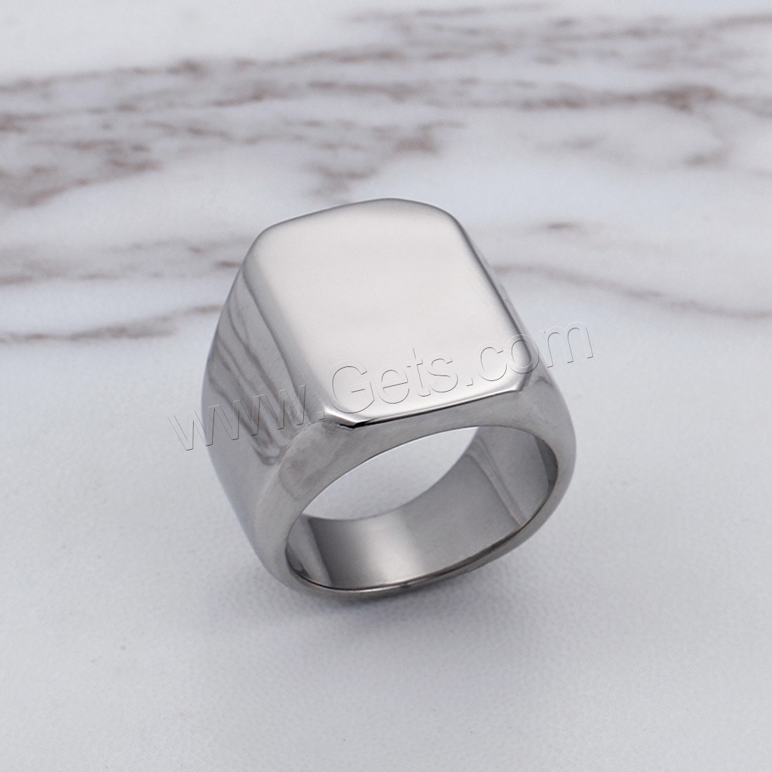 Men Stainless Steel Ring in Bulk, Titanium Steel, polished, different size for choice & for man, original color, 23x23mm, 8mm, Sold By PC