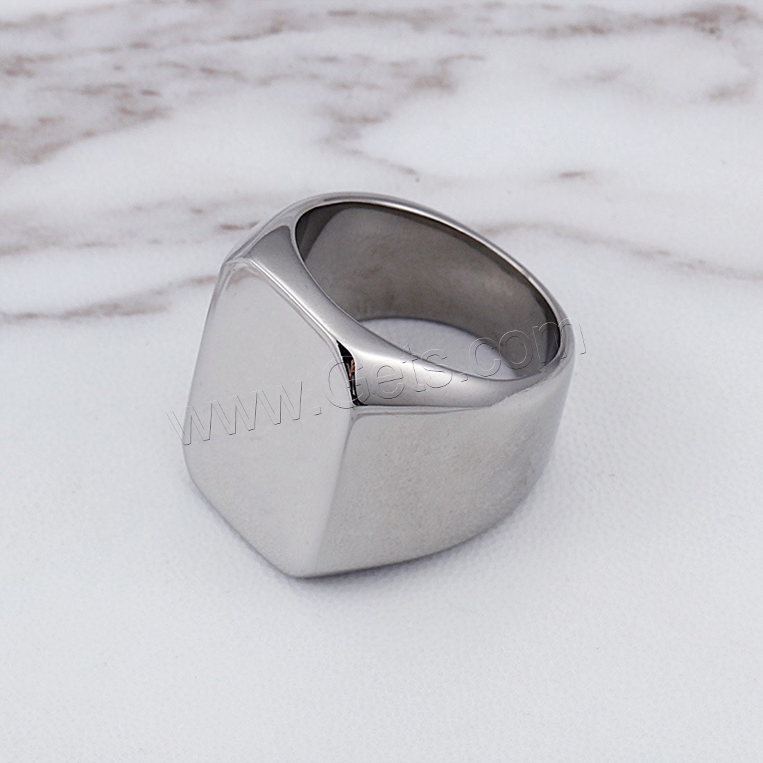 Нержавеющая сталь Человек палец кольцо, титан, полированный, разный размер для выбора & Мужский, оригинальный цвет, 23x23mm, 8mm, продается PC