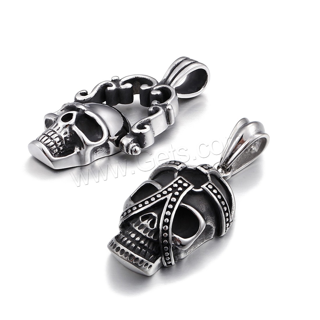 Titanium Steel Pendants, Skull, different styles for choice & blacken, Hole:Approx 16mm, Sold By PC