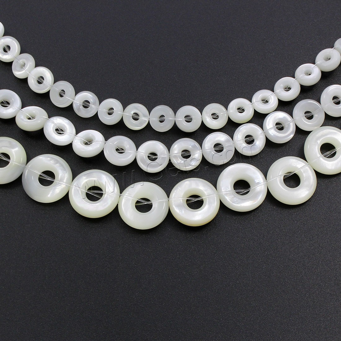 White Lip Shell Beads, different size for choice, white, Length:Approx 14.9 Inch, Sold By Strand