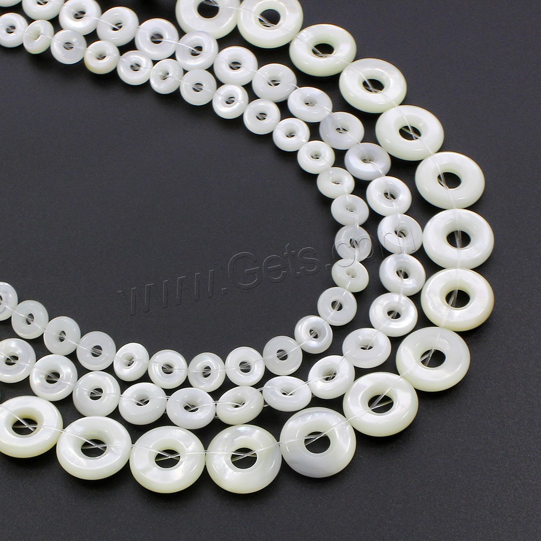 White Lip Shell Beads, different size for choice, white, Length:Approx 14.9 Inch, Sold By Strand