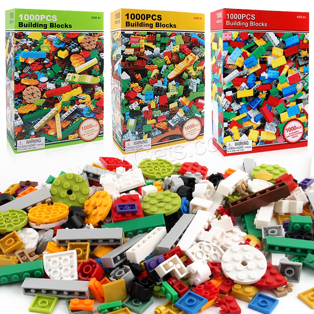 Brick Toys, Plastique, avec plastique ABS, style différent d'emballage pour le choix & pour les enfants, plus de couleurs à choisir, 245x100x365mm, 180x100x155mm, 1000PC/boîte, Vendu par boîte