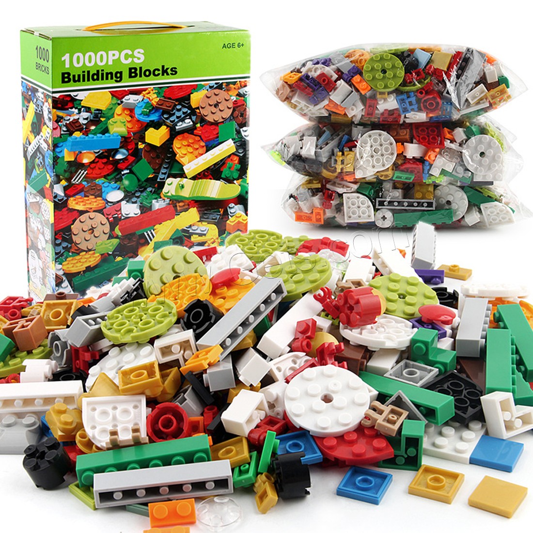 Brick Toys, Plastique, avec plastique ABS, style différent d'emballage pour le choix & pour les enfants, plus de couleurs à choisir, 245x100x365mm, 180x100x155mm, 1000PC/boîte, Vendu par boîte