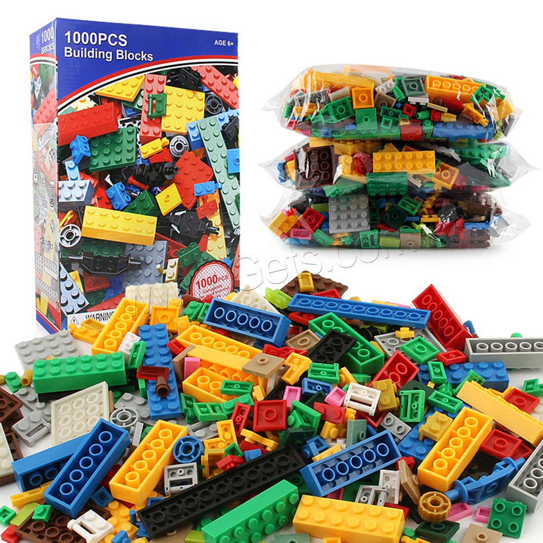 Brick Toys, Plastic, with ABS Plastic, different packing style for choice & for children, more colors for choice, 245x100x365mm, 180x100x155mm, 1000PCs/Box, Sold By Box