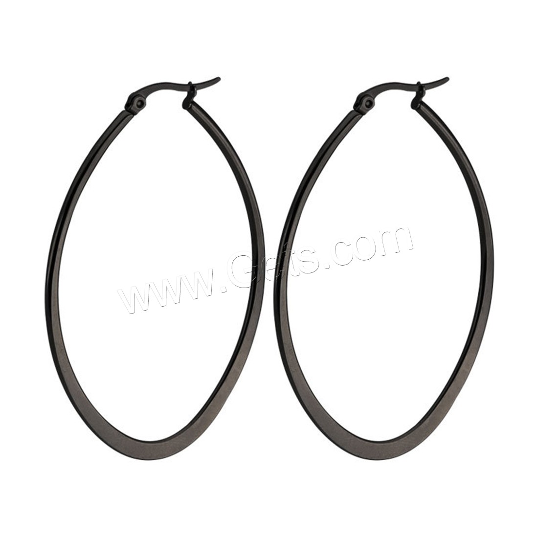 Titanium Steel Earrings, Stainless Steel, plated, hypo allergic & Unisex & different styles for choice, 30mm, Sold By Pair
