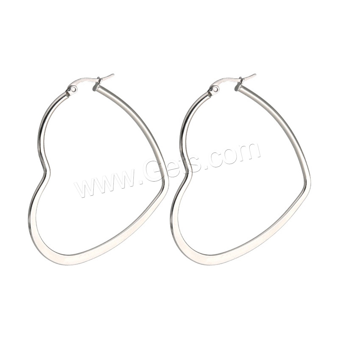 Titanium Steel Earrings, Stainless Steel, plated, hypo allergic & Unisex & different styles for choice, 30mm, Sold By Pair