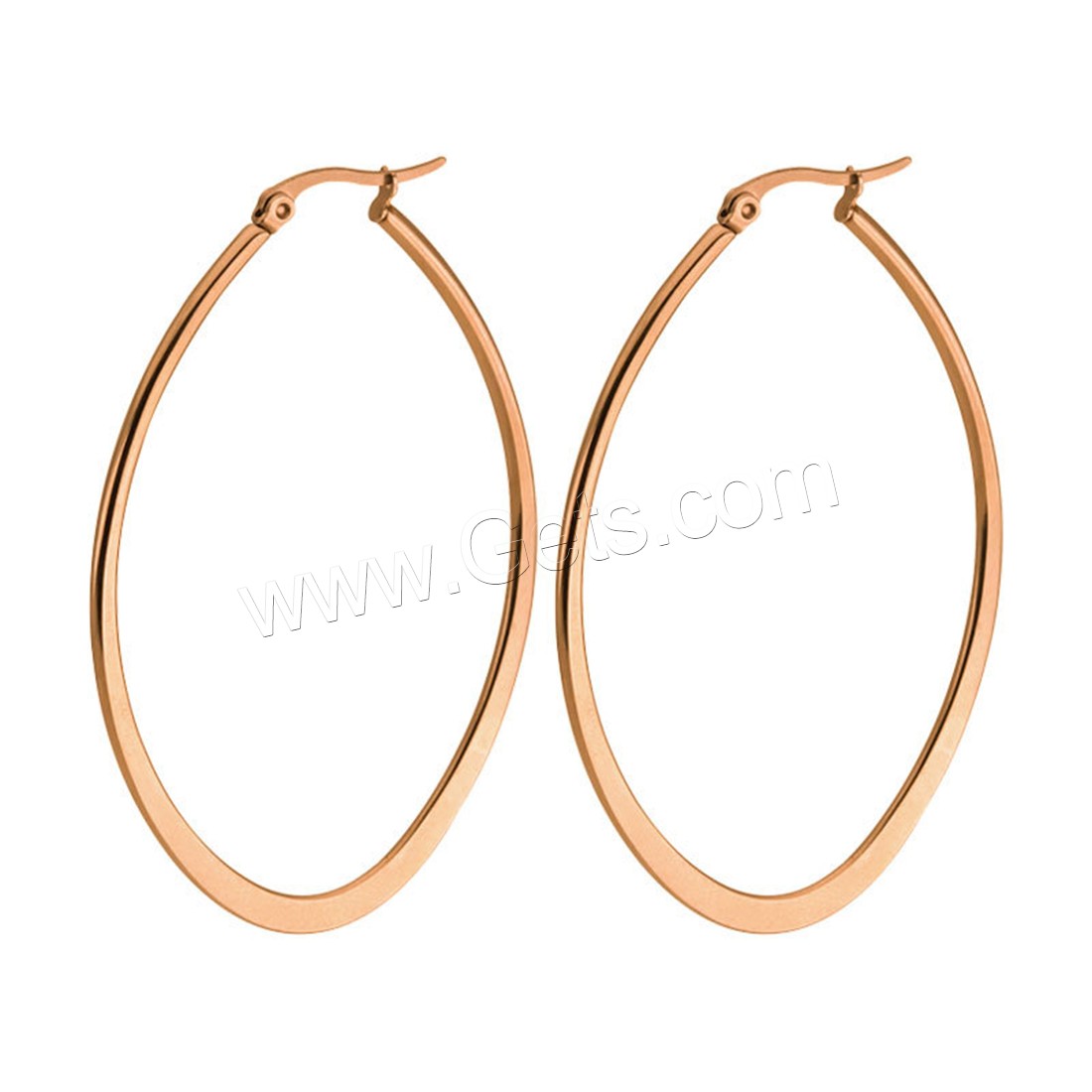 Stainless Steel Hoop Earring, plated, hypo allergic & Unisex & different styles for choice, 40mm, Sold By Pair