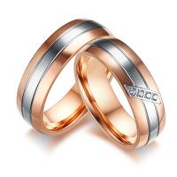 立方のジルコニア ステンレス鋼指のリング, ステンレス, ピンクゴールドメッキ, 異なるスタイルを選択 & マイクロパヴェジルコニア 売り手 パソコン