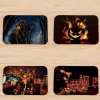 Flanelle Bodenmatte, Rechteck, Anti-Skidding & Halloween Schmuck & verschiedene Muster für Wahl, 600x400mm, verkauft von PC