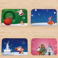 Flanelle Bodenmatte, Rechteck, Anti-Skidding & Weihnachtsschmuck & verschiedene Muster für Wahl, 600x400mm, verkauft von PC