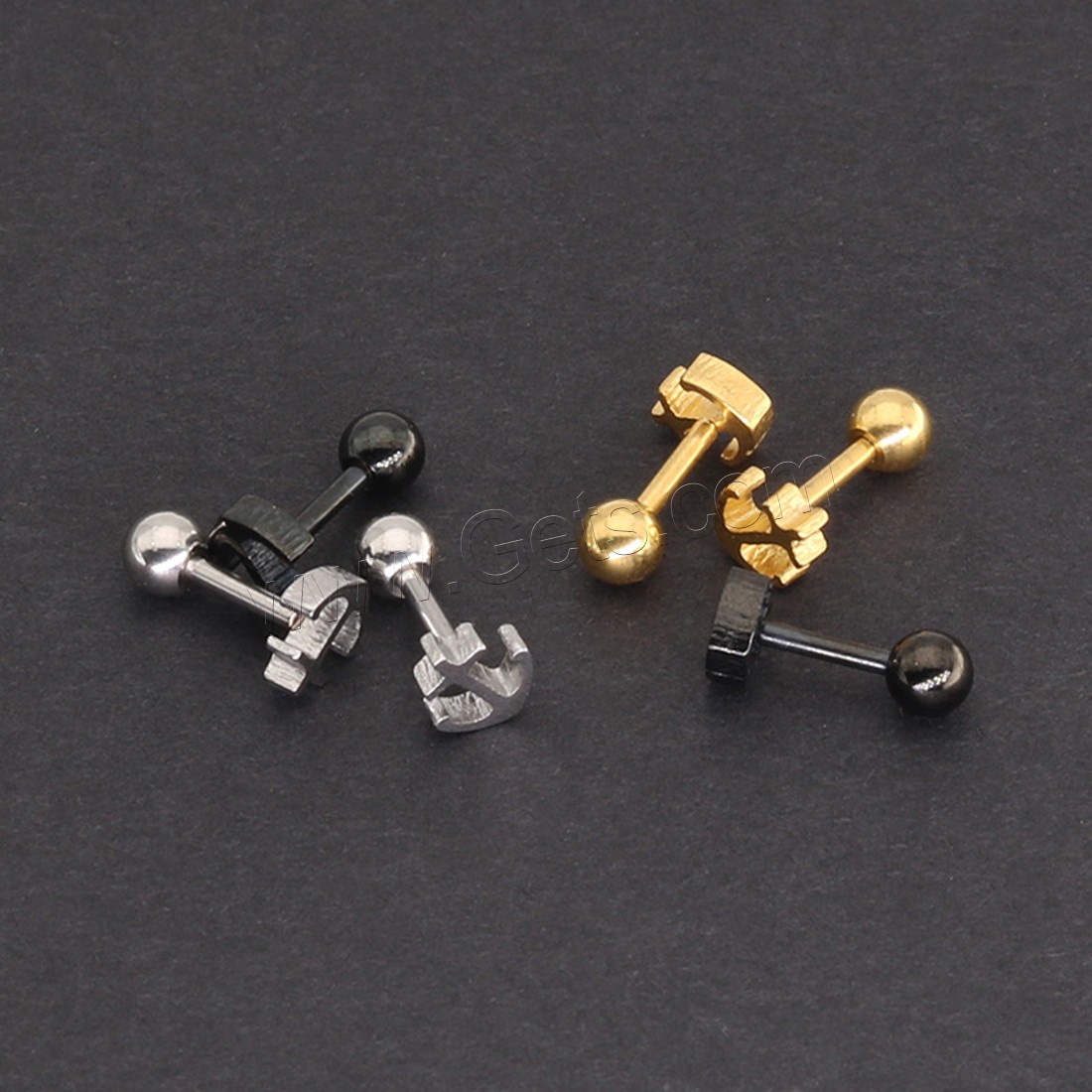 Titanium Steel Piercing Earring, plated, hypo allergic & Unisex & different styles for choice, Sold By Pair