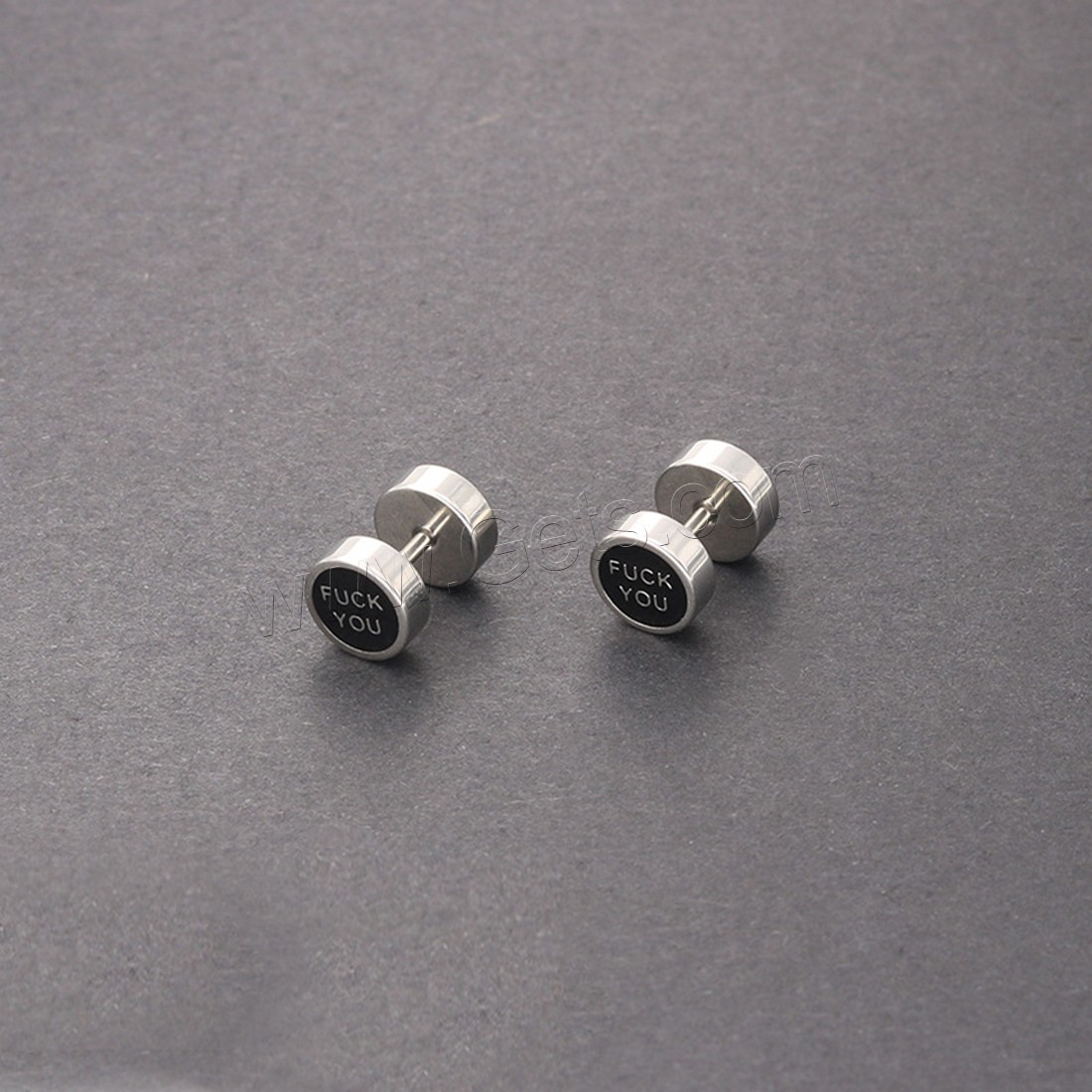 Titanium Steel Piercing Earring, plated, hypo allergic & Unisex & different designs for choice & epoxy gel, 1.2x6mm, 8mm, Sold By Pair