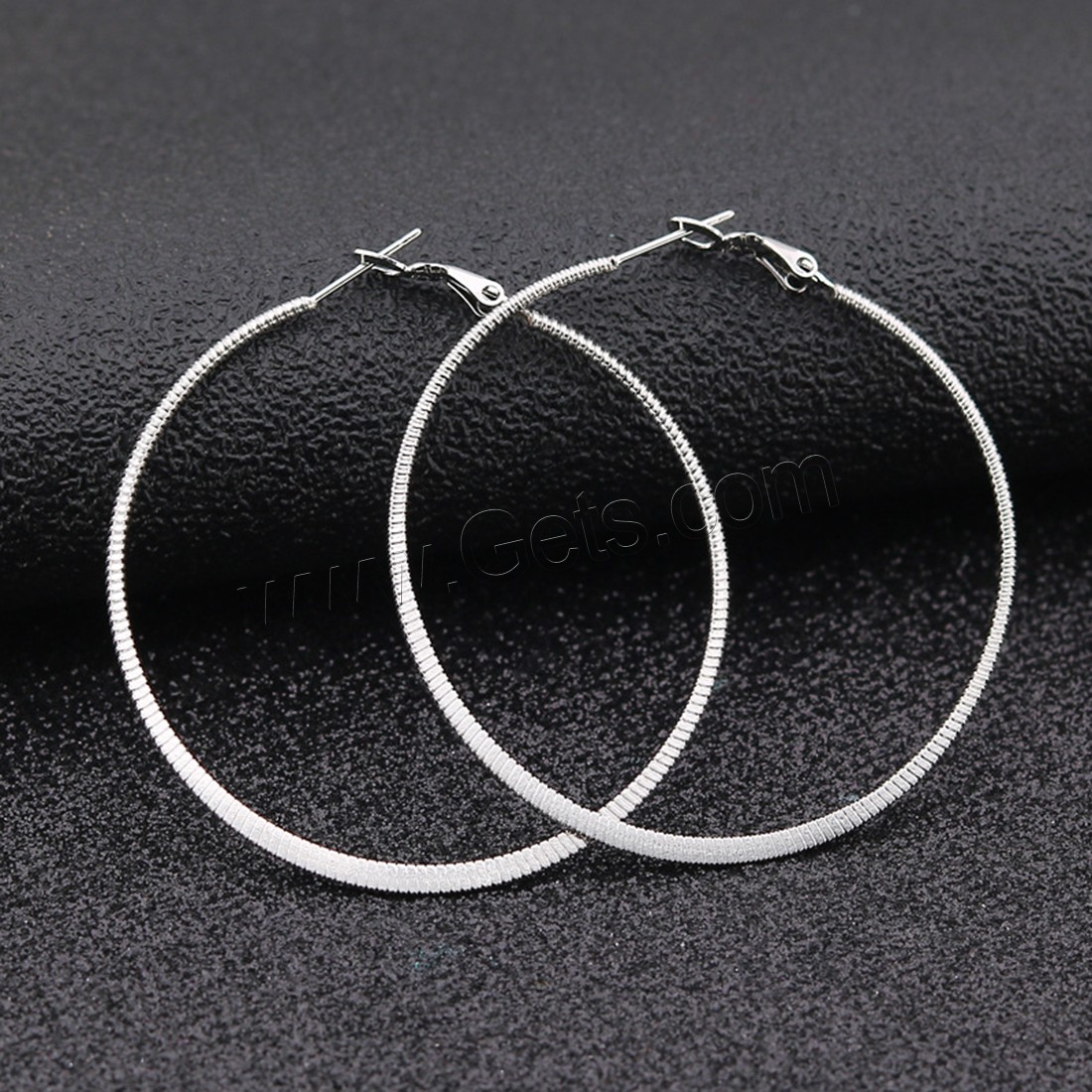 Titanium Steel Earrings, plated, hypo allergic & different styles for choice & for woman, 30mm, Sold By Pair