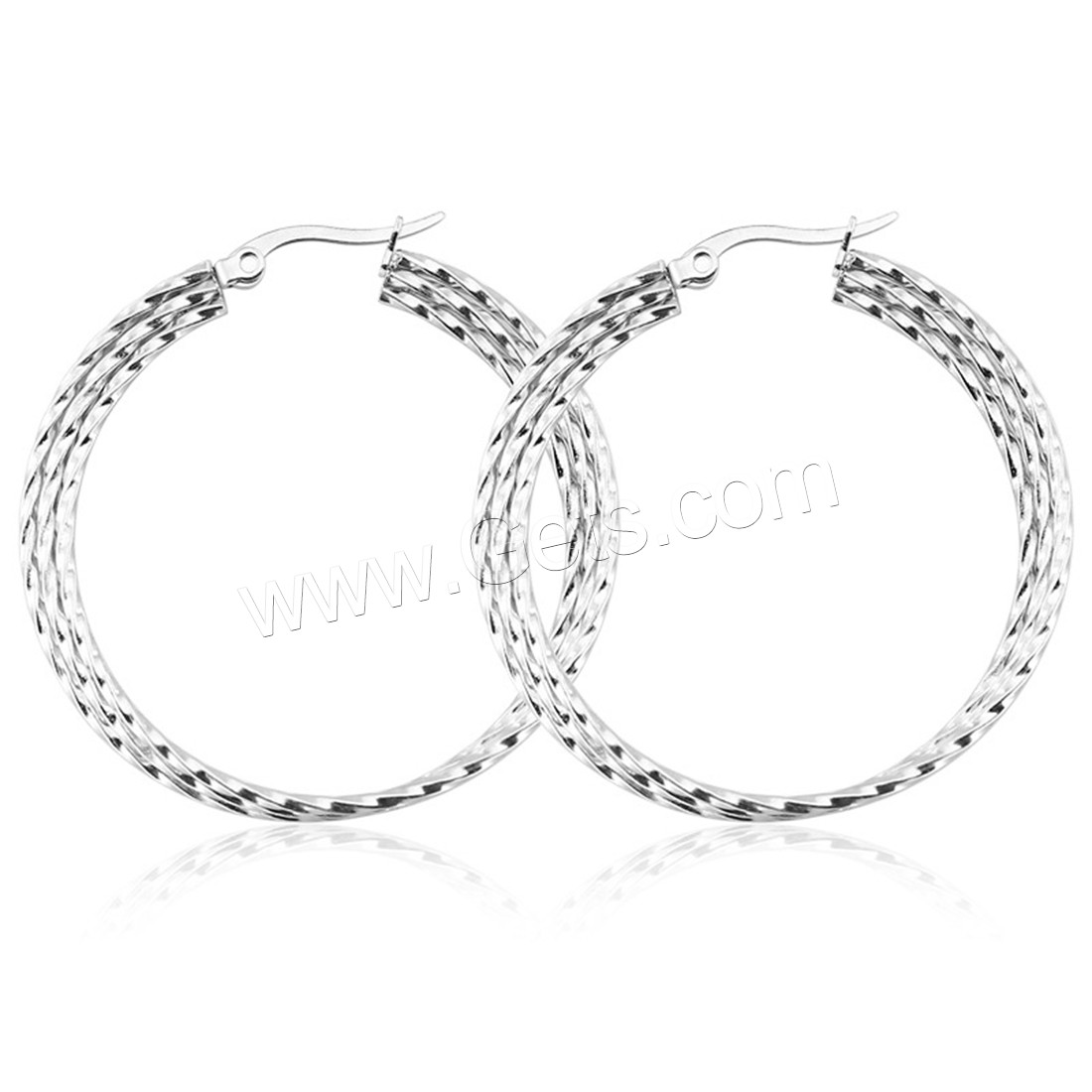 Titanium Steel Earrings, plated, hypo allergic & for woman & multi-strand, more colors for choice, 50mm, Sold By Pair