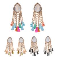 Fashion Fringe Earrings, Zinc Alloy, with Crystal, stainless steel post pin, gold color plated, for woman lead & cadmium free 