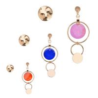 Acrylic Drop Earring, Zinc Alloy, with Acrylic, stainless steel post pin, gold color plated, for woman lead & cadmium free 