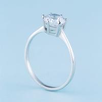 Circón cúbico anillo de dedo de latón, metal, Plata ley 925 gruesa, diverso tamaño para la opción & para mujer & con circonia cúbica, libre de níquel, plomo & cadmio, 5mm, Vendido por UD