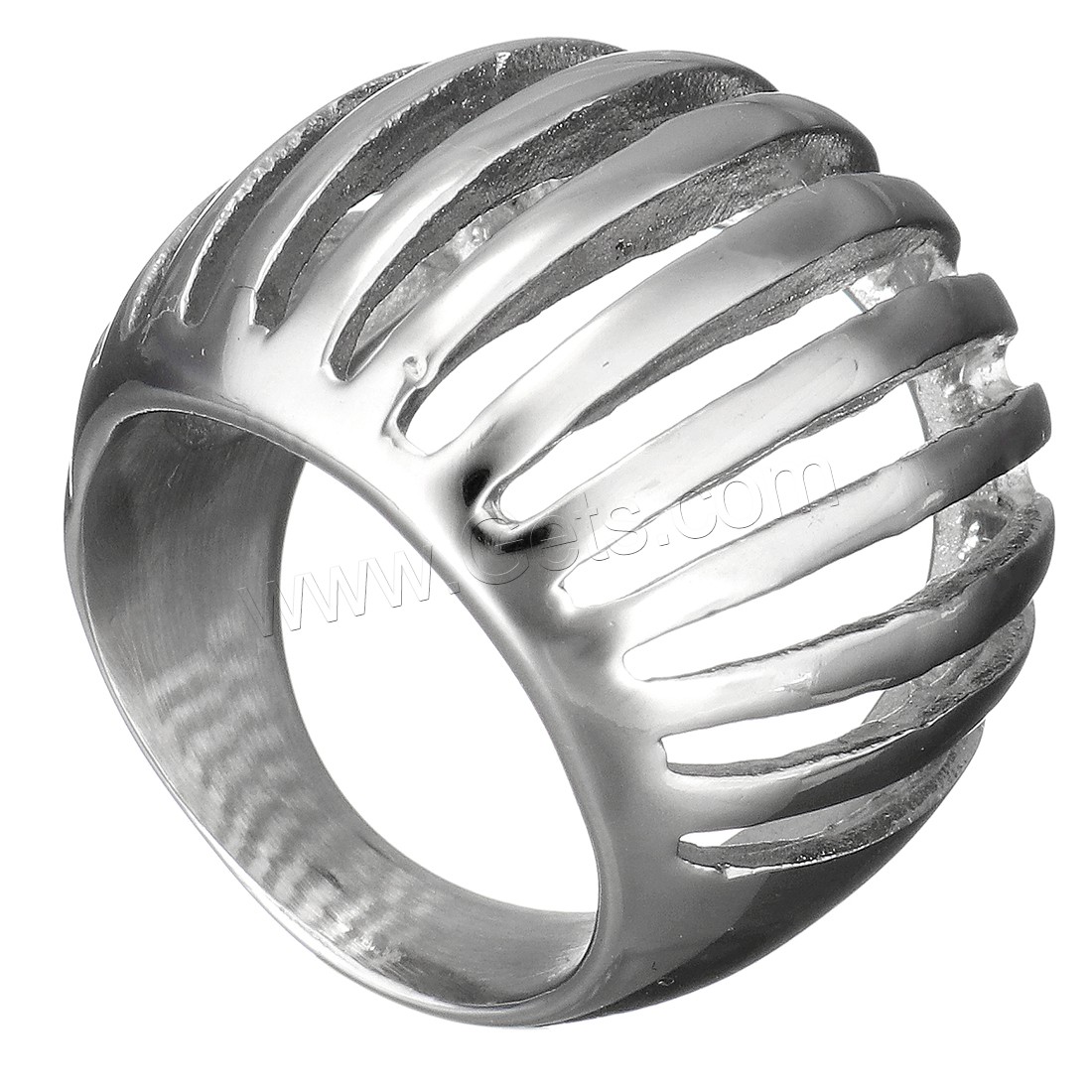 Stainless Steel Finger Ring, Unisex & different size for choice & hollow, original color, 26mm, Sold By PC